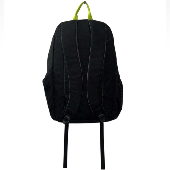 ULINE Daypack Backpack Black w/Neon Green 25L Capacity Camping Hiking School - Picture 3 of 4